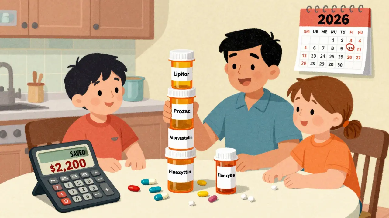 A family replacing expensive branded pills with affordable generics at the kitchen table.