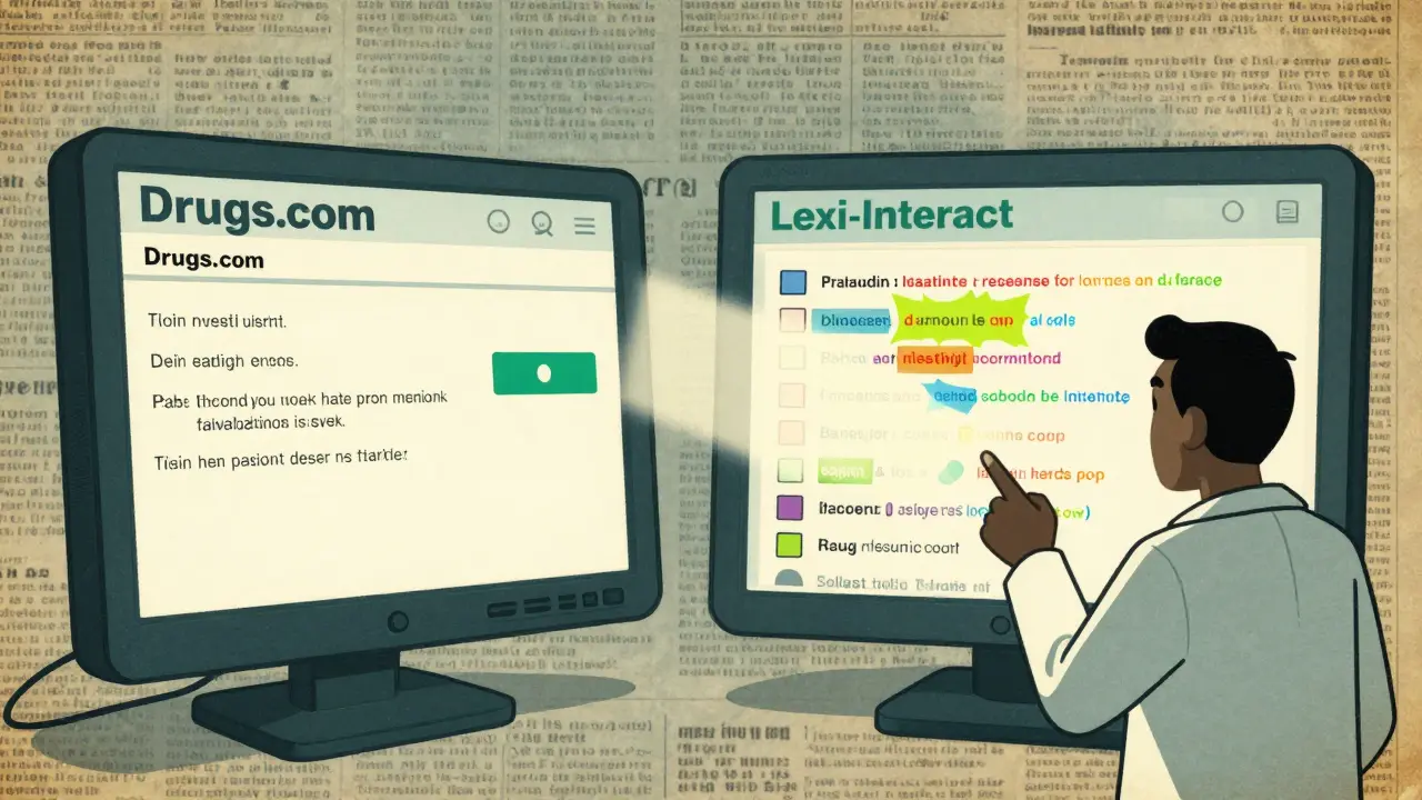 Two digital checker screens side by side, one sparse, one detailed, with a flashlight highlighting the accurate one.