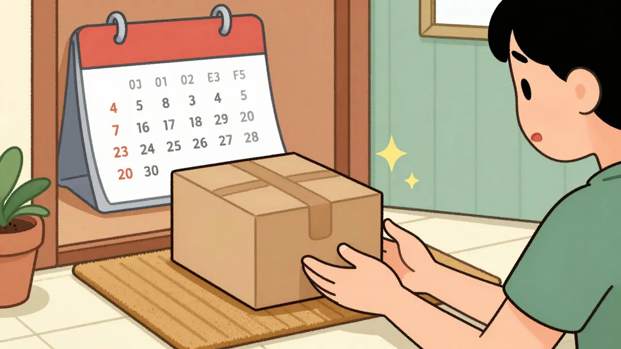 Discreet home delivery of birth control subscription package